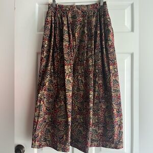 Vintage Talbots Cordurouy Paisley Print Skirt Size 8